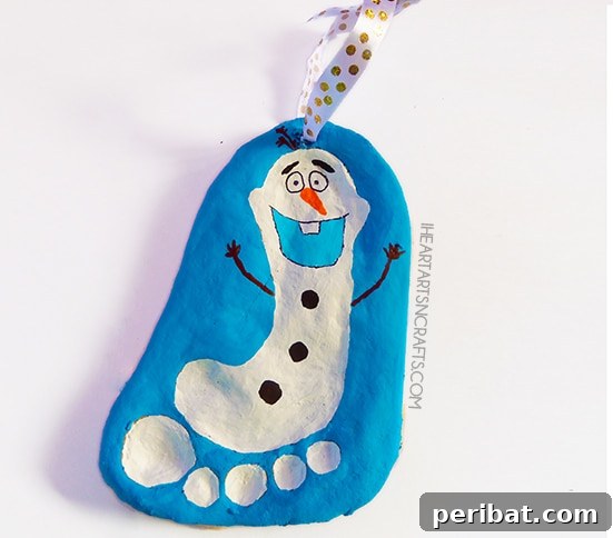 Olaf salt dough ornament