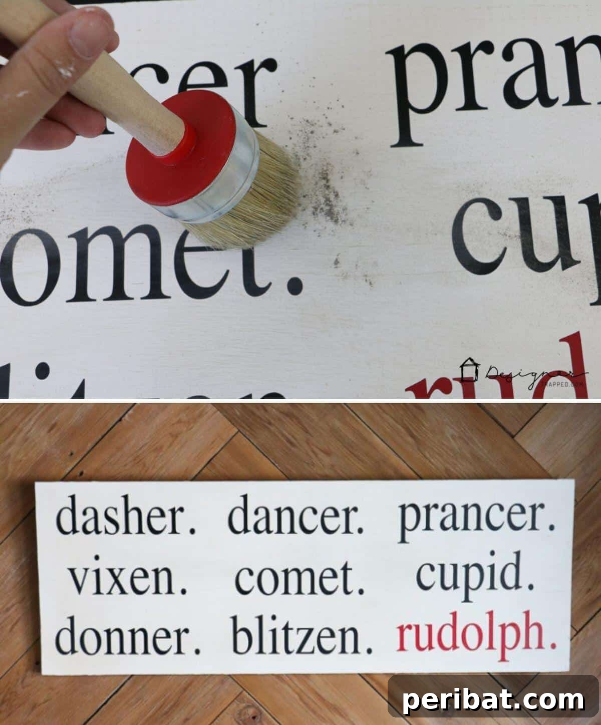 Handmade Holiday: 30+ Unique DIY Wooden Christmas Signs 14 DIY Wooden Reindeer Sign