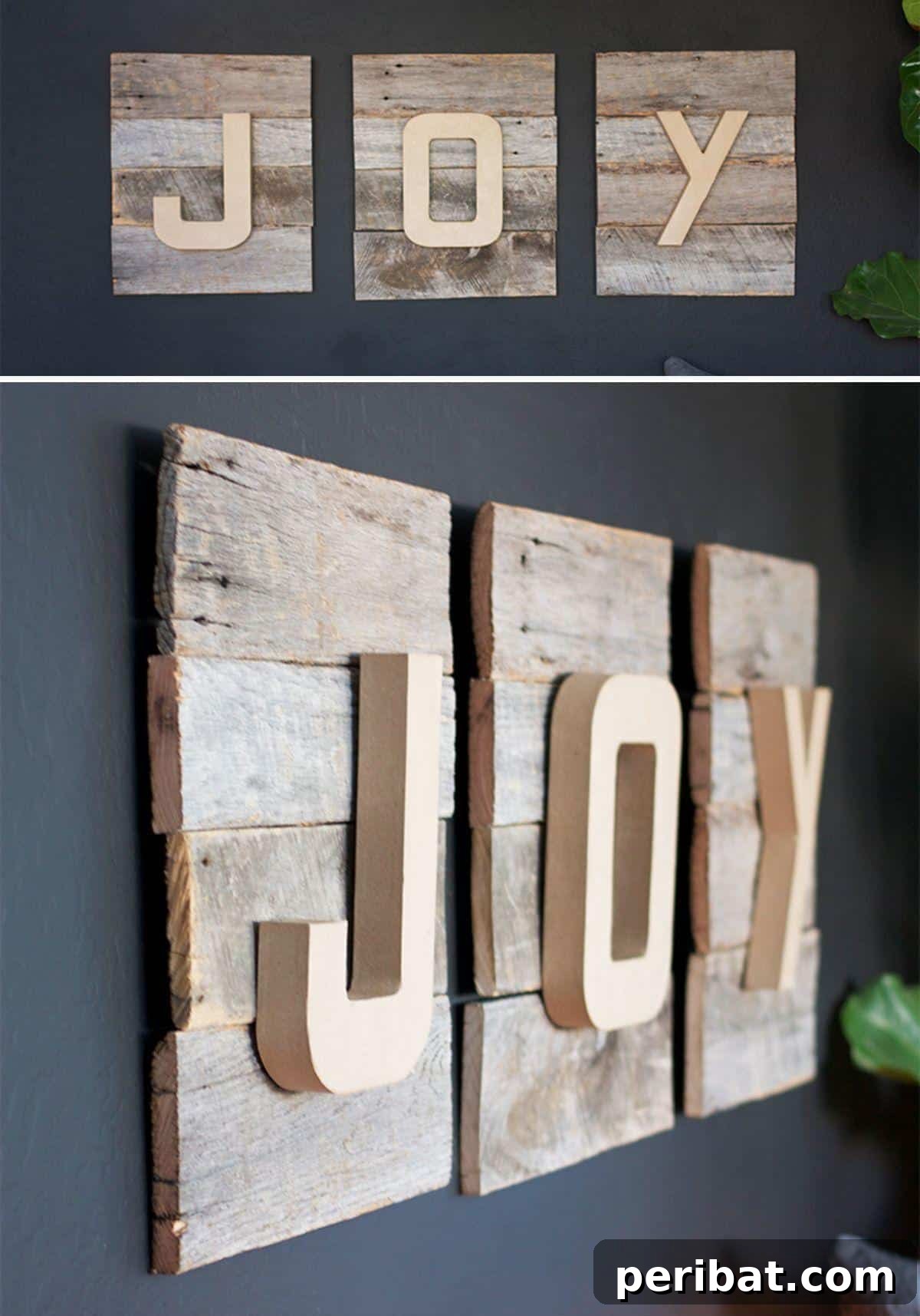 Handmade Holiday: 30+ Unique DIY Wooden Christmas Signs 19 Rustic Reclaimed Wood Christmas Sign