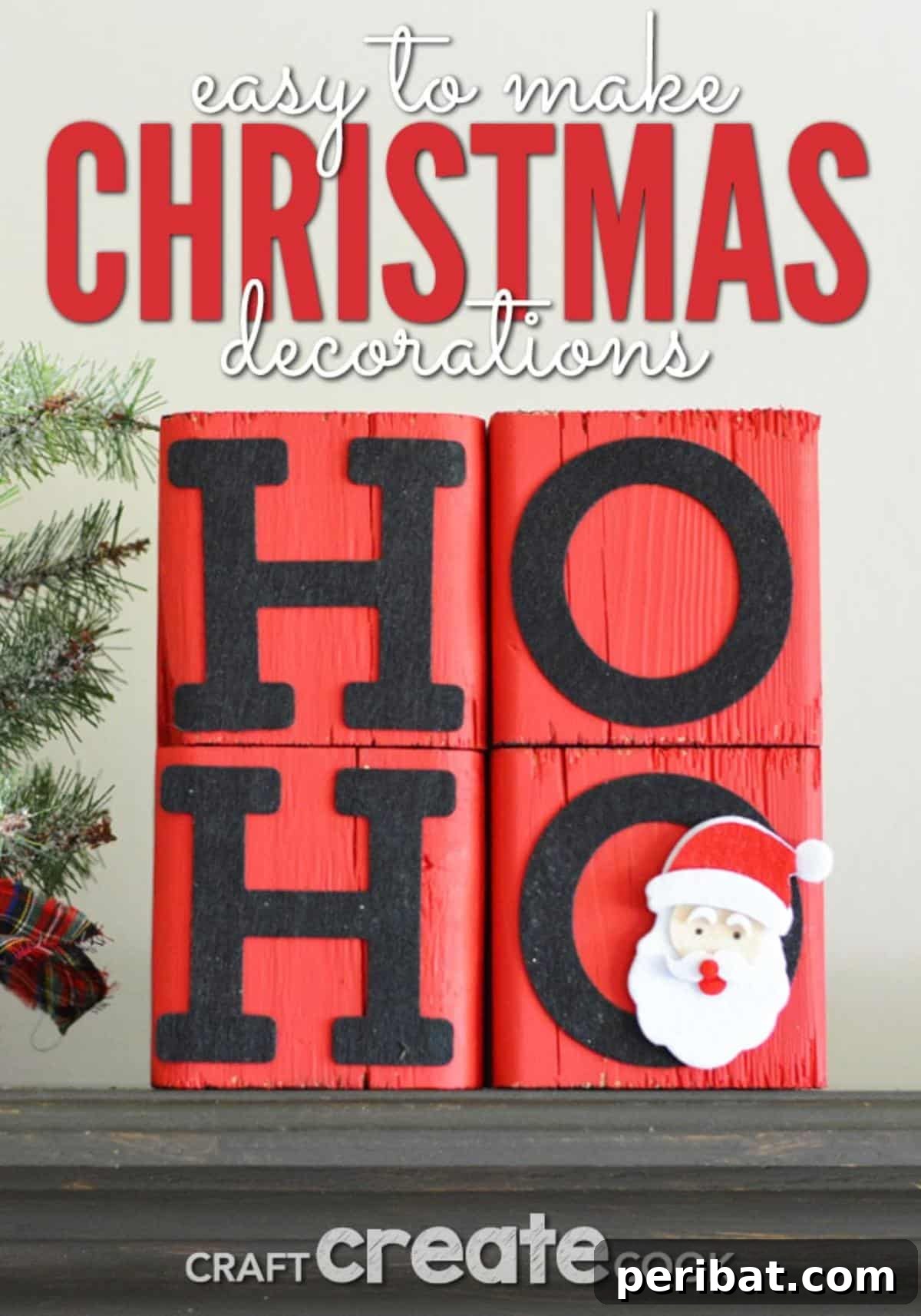 Handmade Holiday: 30+ Unique DIY Wooden Christmas Signs 3 DIY HO-HO-HO Christmas Sign