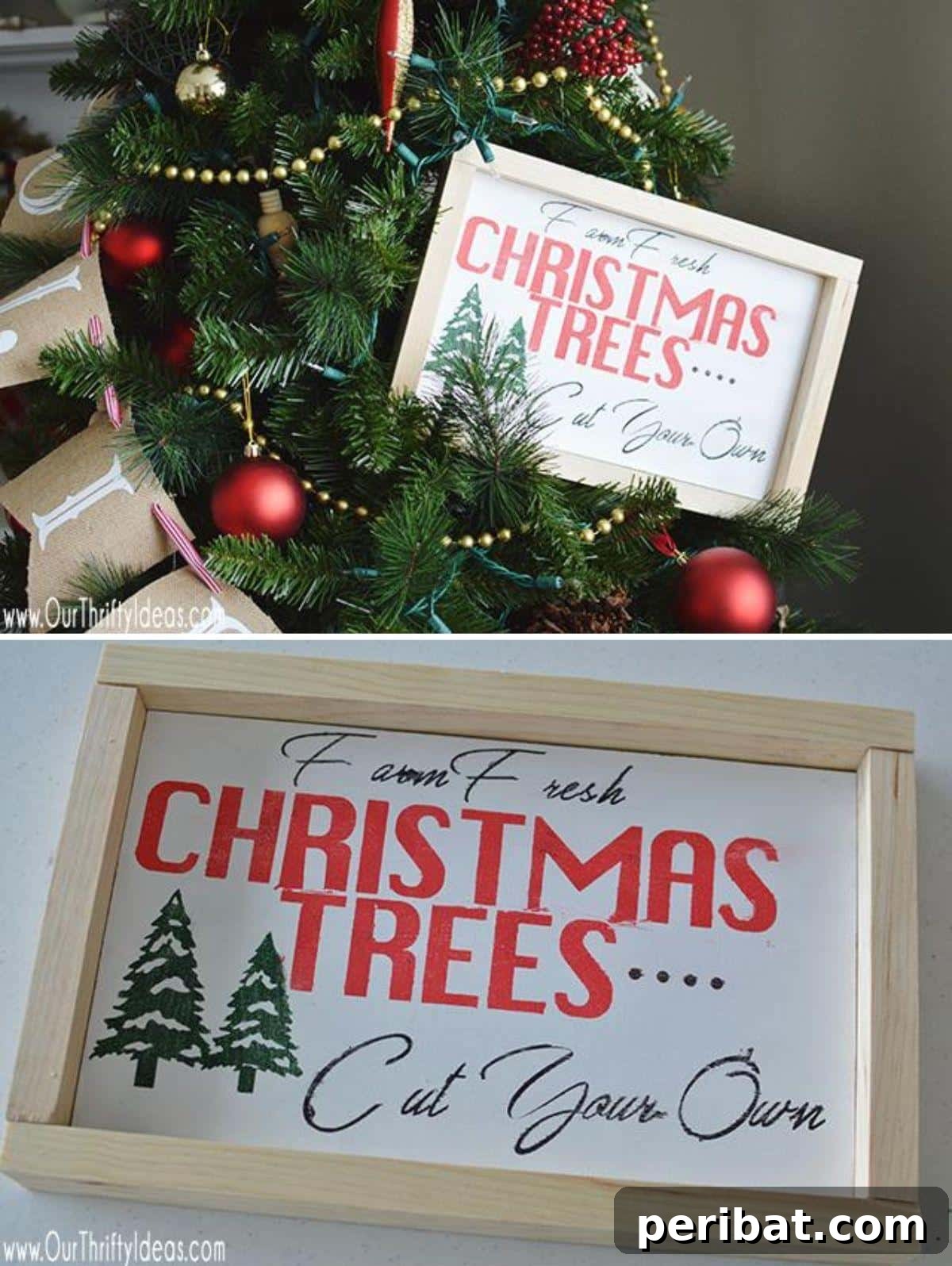Handmade Holiday: 30+ Unique DIY Wooden Christmas Signs 22 ute Rustic Christmas Trees Sign