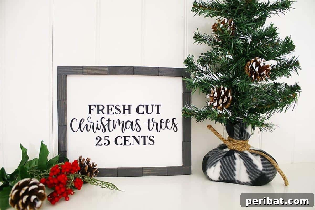 Handmade Holiday: 30+ Unique DIY Wooden Christmas Signs 30 Fresh Cut Christmas Tree Sign