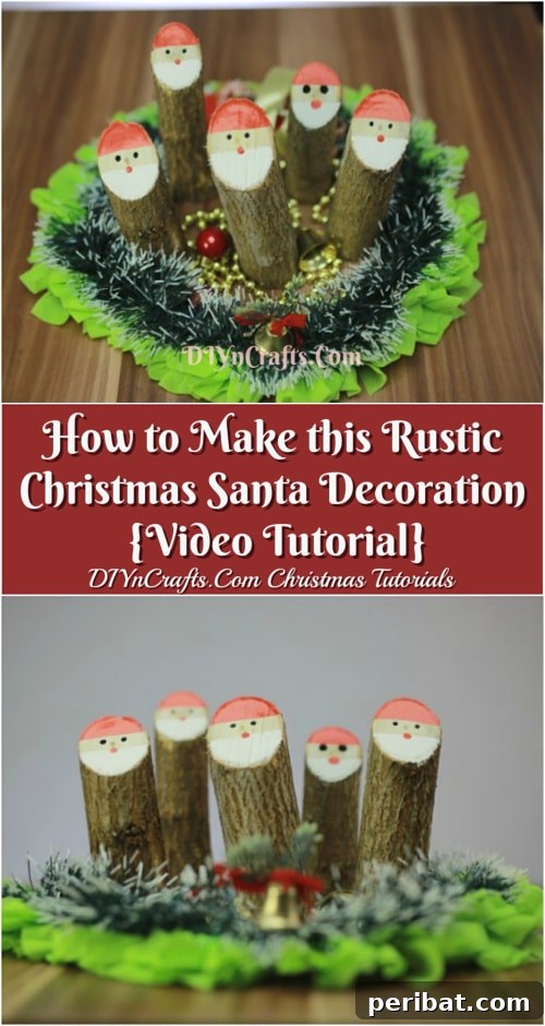 DIY Rustic Christmas Santa Decoration