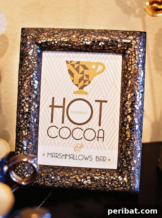 28 Effortless DIY Ideas for a Spectacular New Year's Eve Party 19 Have a Cocoa Station - 28 Fun and Easy DIY New Year’s Eve Party Ideas