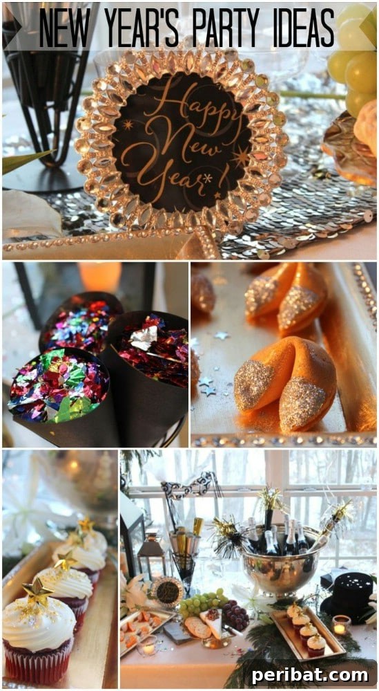 28 Effortless DIY Ideas for a Spectacular New Year's Eve Party 3 Classic Hats and Champagne - 28 Fun and Easy DIY New Year’s Eve Party Ideas