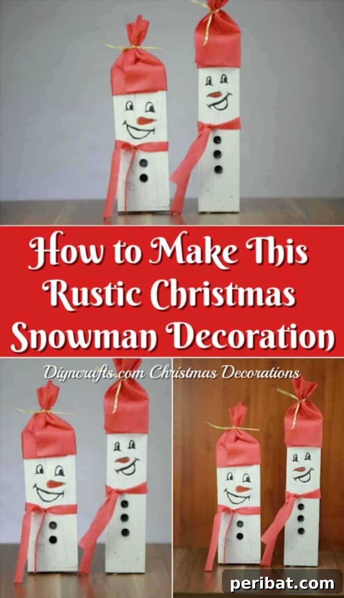 Craft Your Own Rustic Christmas Snowman 2 How to Make This Charming Rustic Christmas Snowman Decoration