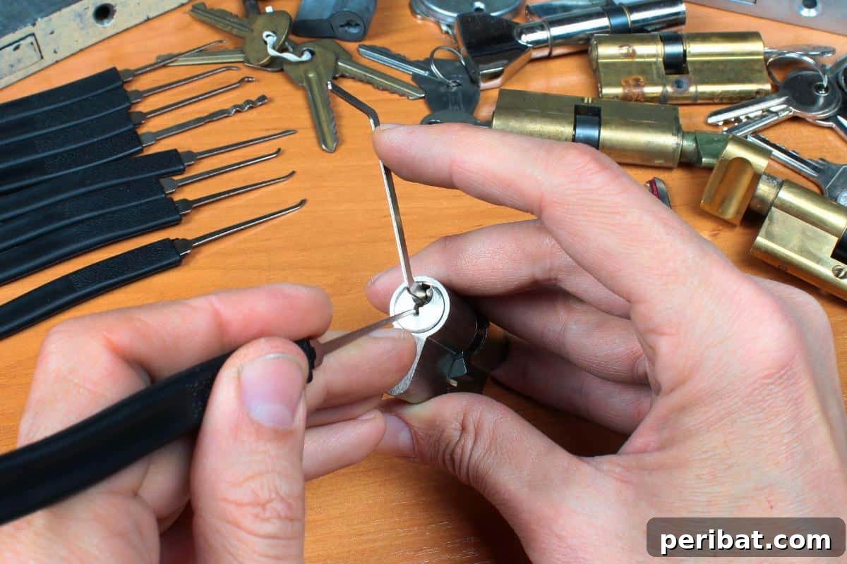 Master 28 Vital Life Skills in Days 17 Hands demonstrating the skill of lock picking