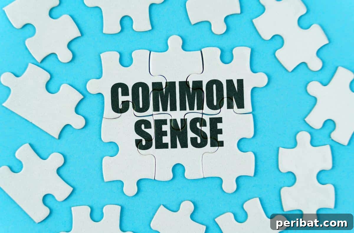 Master 28 Vital Life Skills in Days 21 Abstract representation of common sense and logical thinking