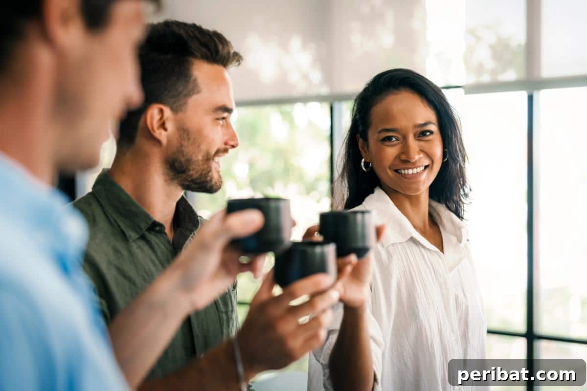 Master 28 Vital Life Skills in Days 26 Group of diverse people confidently talking and networking