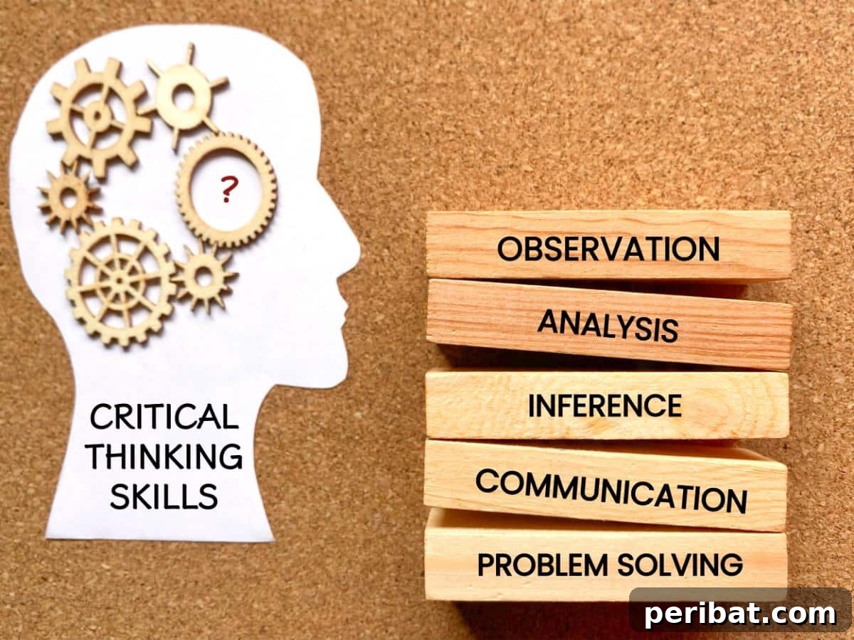 Master 28 Vital Life Skills in Days 30 Person engaged in critical thinking with thought process visual