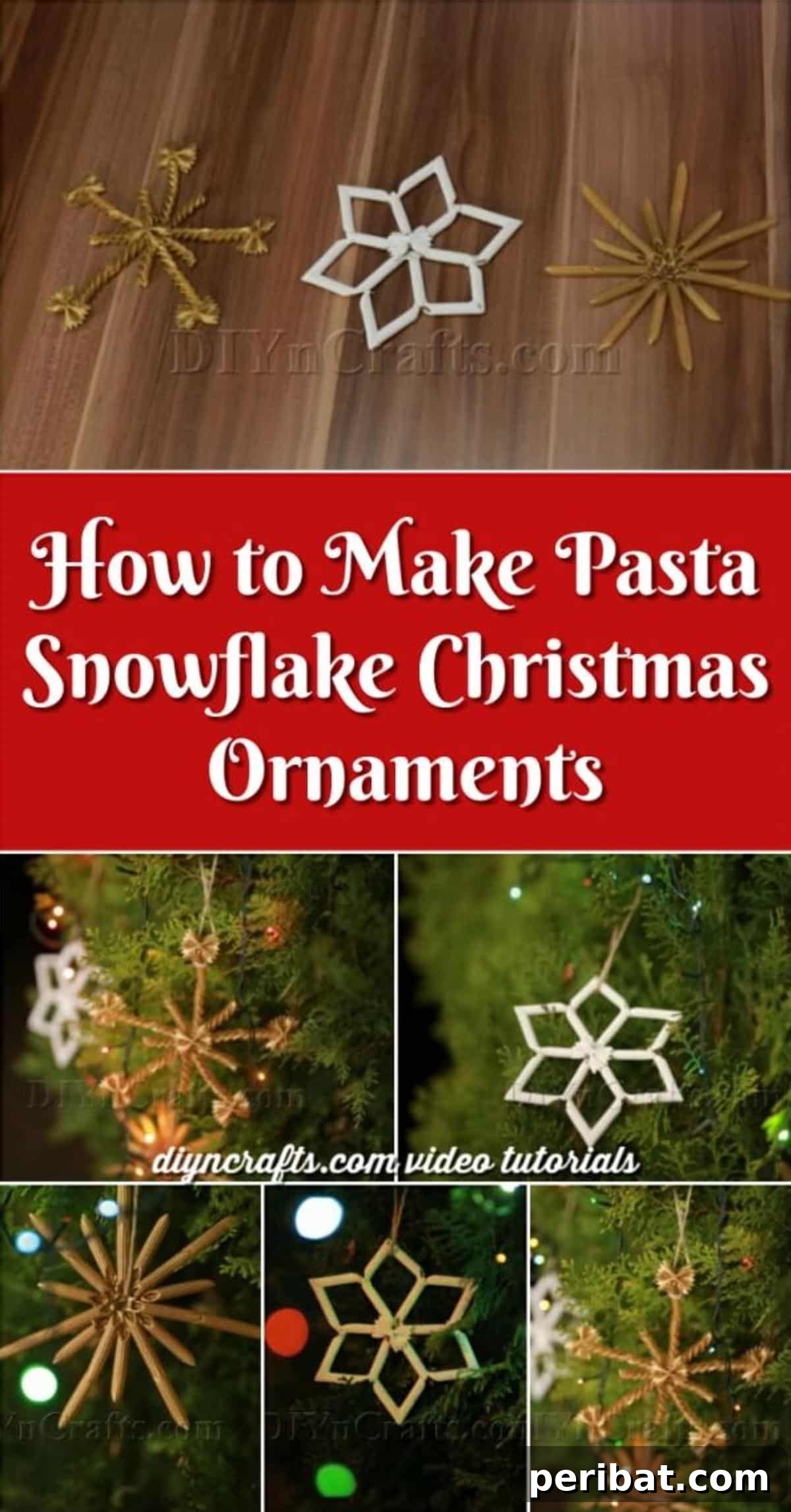 Dazzling Pasta Snowflake Christmas Ornaments 2 Homemade Pasta Snowflake Christmas Ornaments