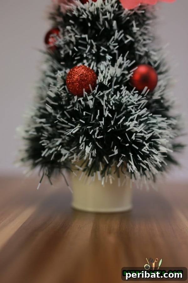 DIY Adorable Miniature Christmas Trees 22 Full view of the stunning DIY miniature Christmas tree