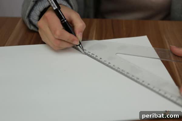 DIY Adorable Miniature Christmas Trees 5 Cutting the cardstock for the cone