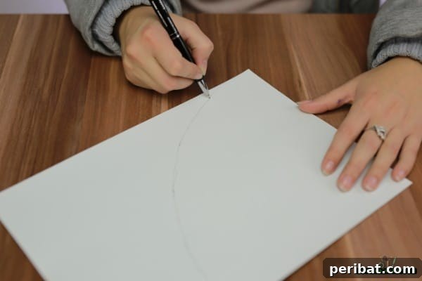 DIY Adorable Miniature Christmas Trees 6 Shaping the cardstock into a cone