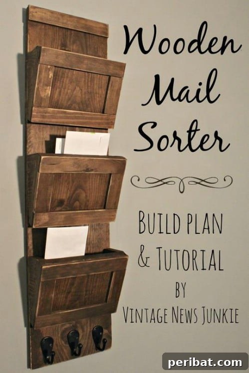 DIY Rustic Home Decor Creations 18 Wooden Mail Sorter - 40 Rustic Home Decor Ideas You Can Build Yourself