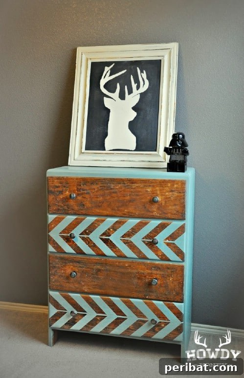 DIY Rustic Home Decor Creations 37 Rustic Herringbone Dresser - 40 Rustic Home Decor Ideas You Can Build Yourself