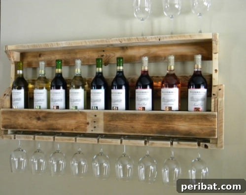 DIY Rustic Home Decor Creations 8 Wooden Pallet Wine Rack - 40 Rustic Home Decor Ideas You Can Build Yourself