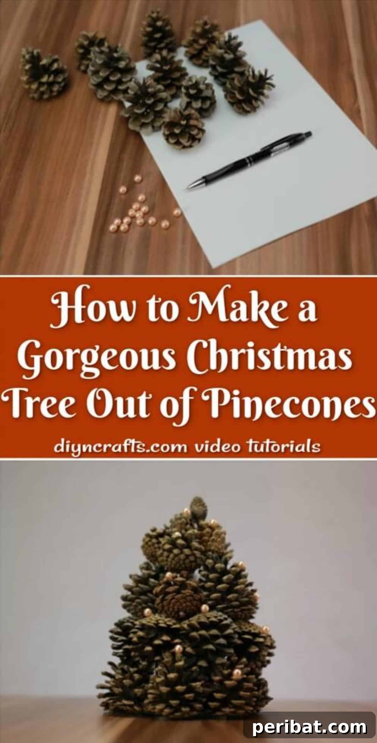 How to Make a Gorgeous Christmas Tree Out of Pinecones