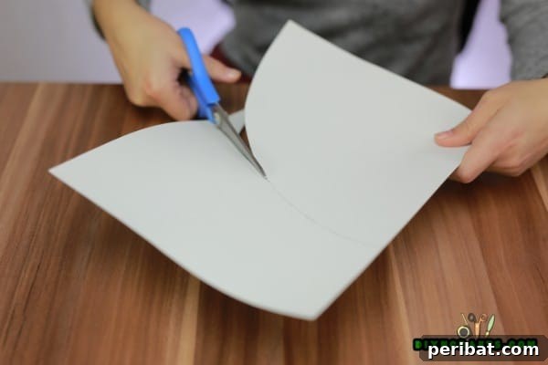 Step 1: Forming the cardstock into a cone