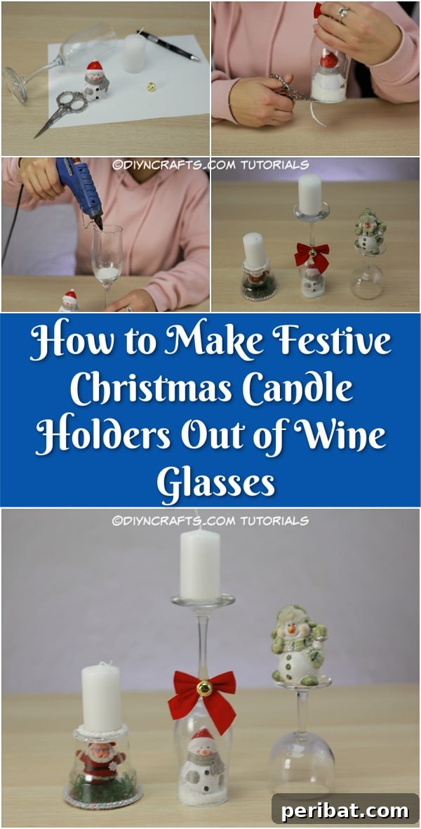 Pinterest Pin for Christmas Candle Holder DIY