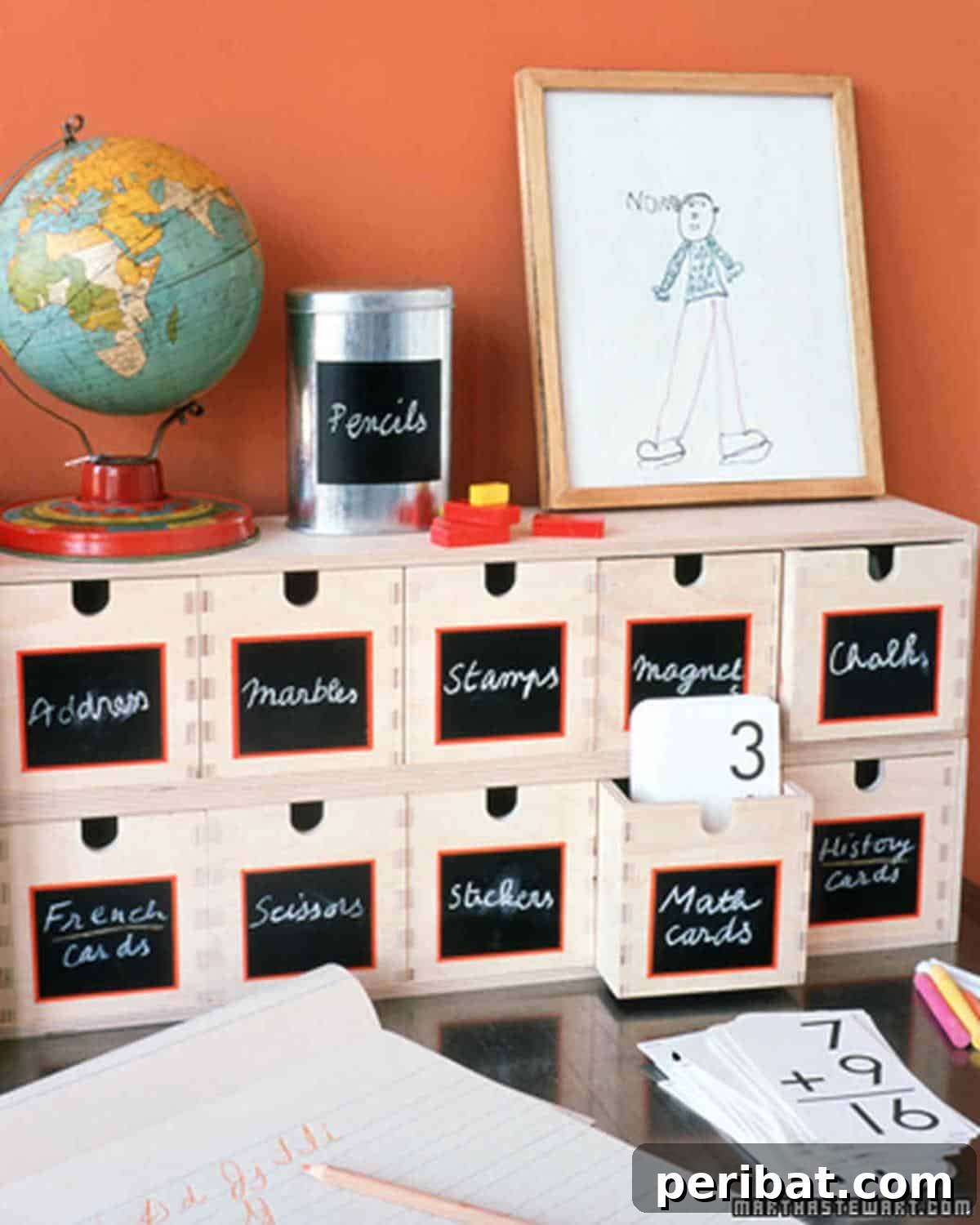 DIY Desk Storage organization