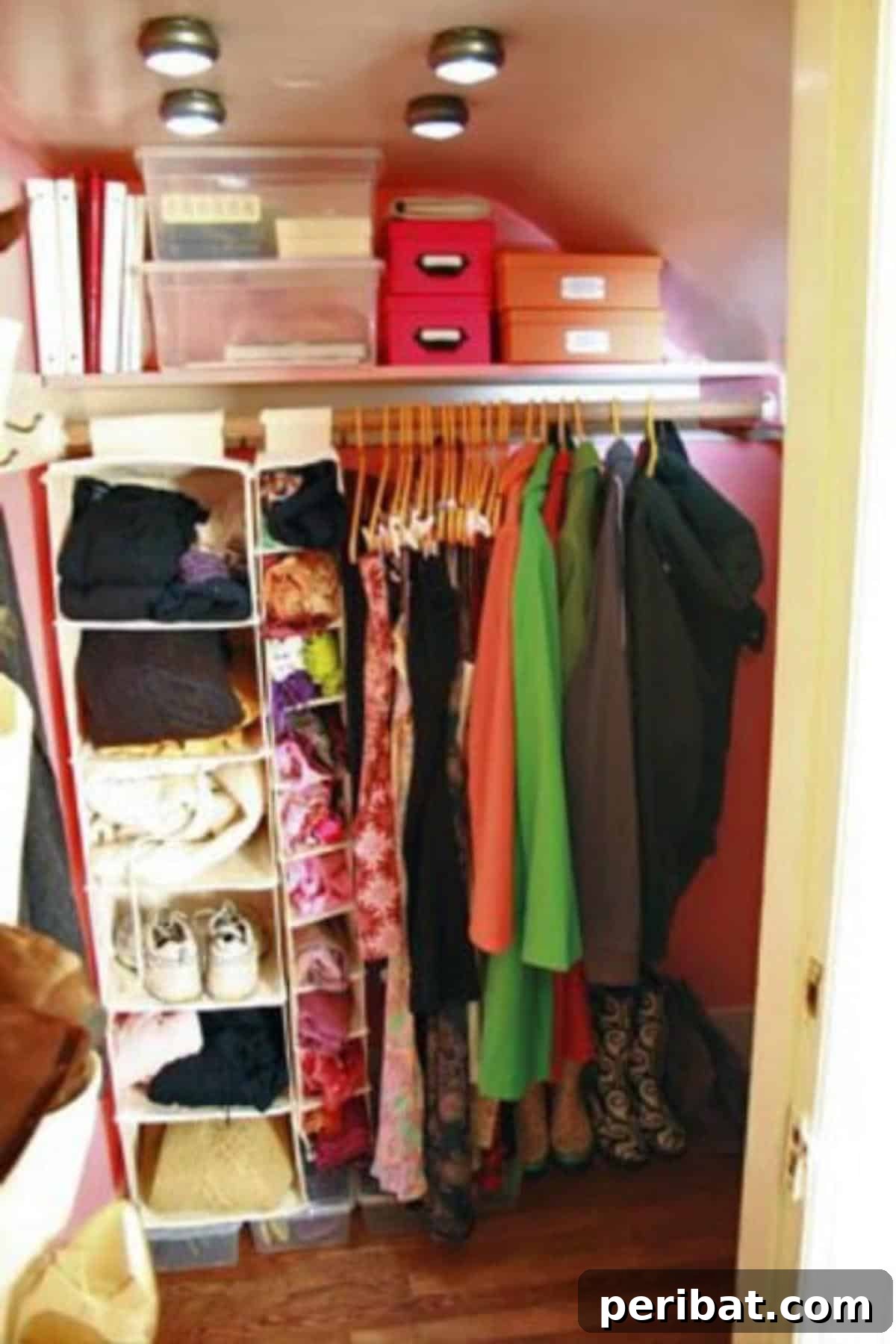 DIY cabinet organization.