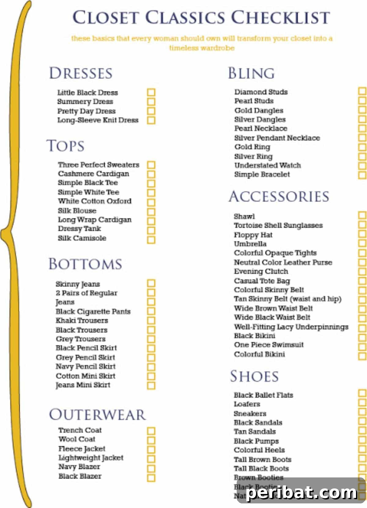 Closer classics checklist.