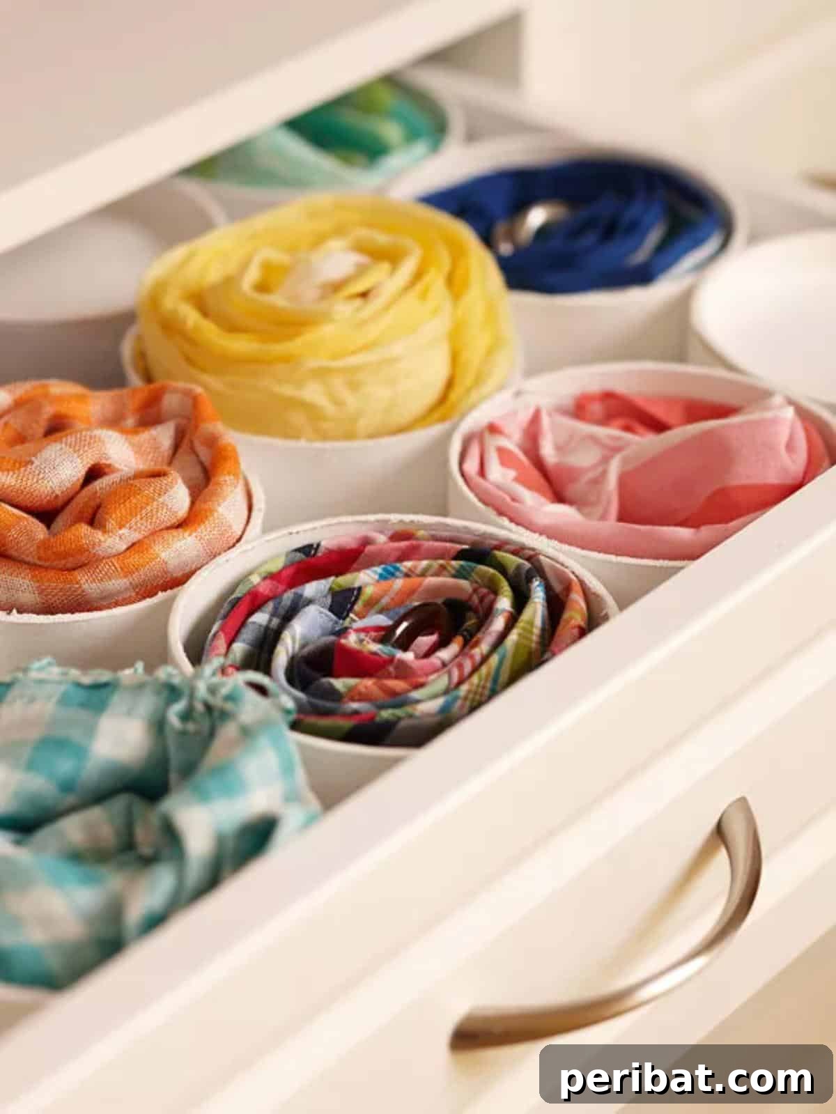 DIY PVC Pipe Scarf Organizer