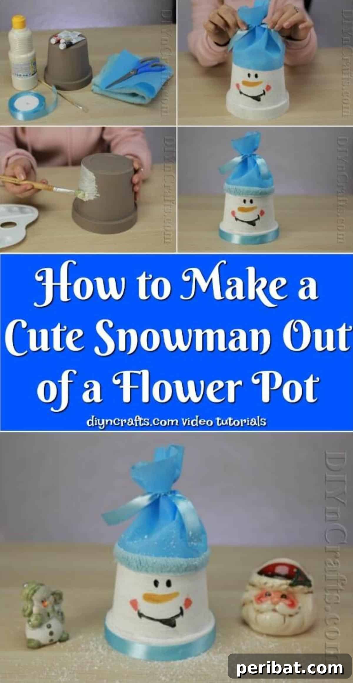 DIY Adorable Flower Pot Snowman 2 How to Make a Cute Snowman Out of a Flower Pot