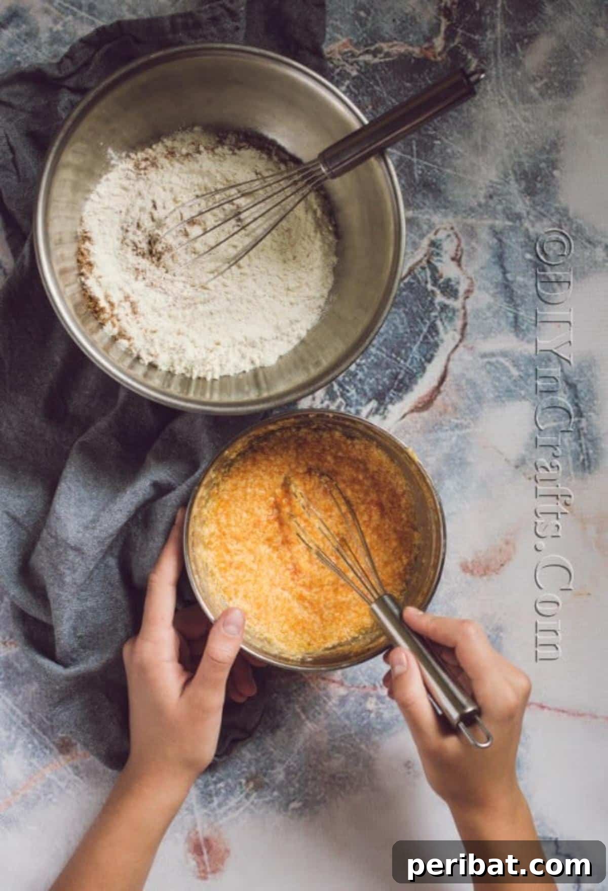 Cozy Fall Pumpkin Cookies Recipe 4 Mixing the wet ingredients for the cookie base: pumpkin puree, eggs, sugar, and softened butter, before combining with dry ingredients.