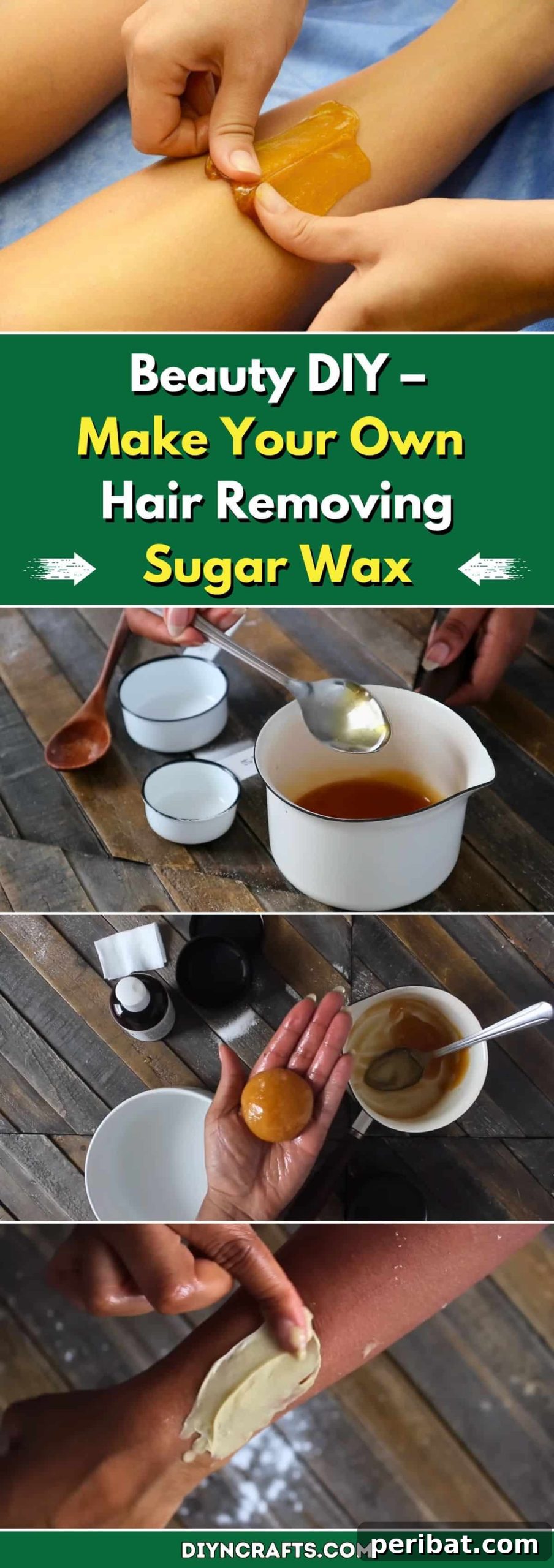 Beauty DIY – Make Your Own Hair Removing Sugar Wax pinterest image
