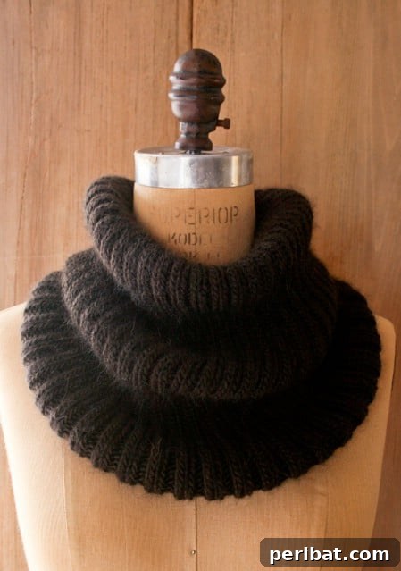 Kickstart Your Yarn Journey: 30 Simple Knit & Crochet Patterns 12 Knit Ribbed Cowl - Stylish Knitting Project for Beginners