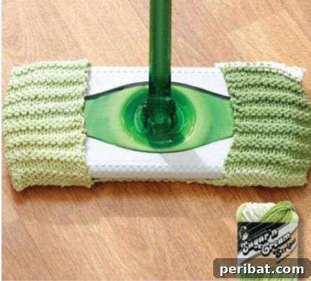 Kickstart Your Yarn Journey: 30 Simple Knit & Crochet Patterns 13 Knit Swiffer Pad - Eco-Friendly Knitting Project