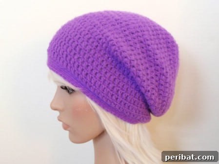Kickstart Your Yarn Journey: 30 Simple Knit & Crochet Patterns 27 Slouchy Beanie - Trendy and Easy Crochet Hat Pattern