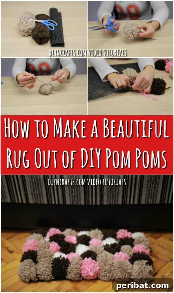 Decorative image of pom poms for Pinterest