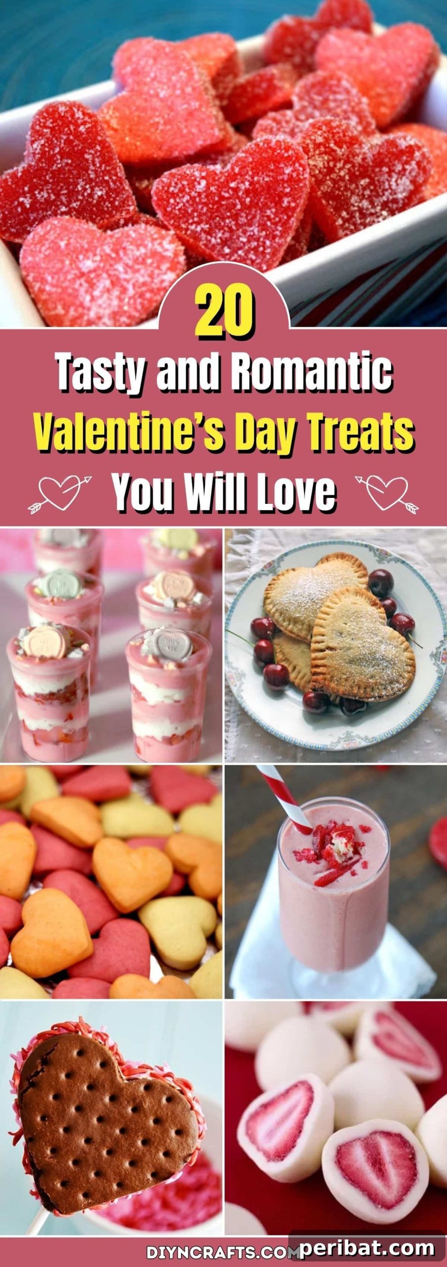 Fall in Love with These Romantic Valentine's Day Desserts 2 20 Tasty and Romantic Valentine’s Day Treats You Will Love pinterest image
