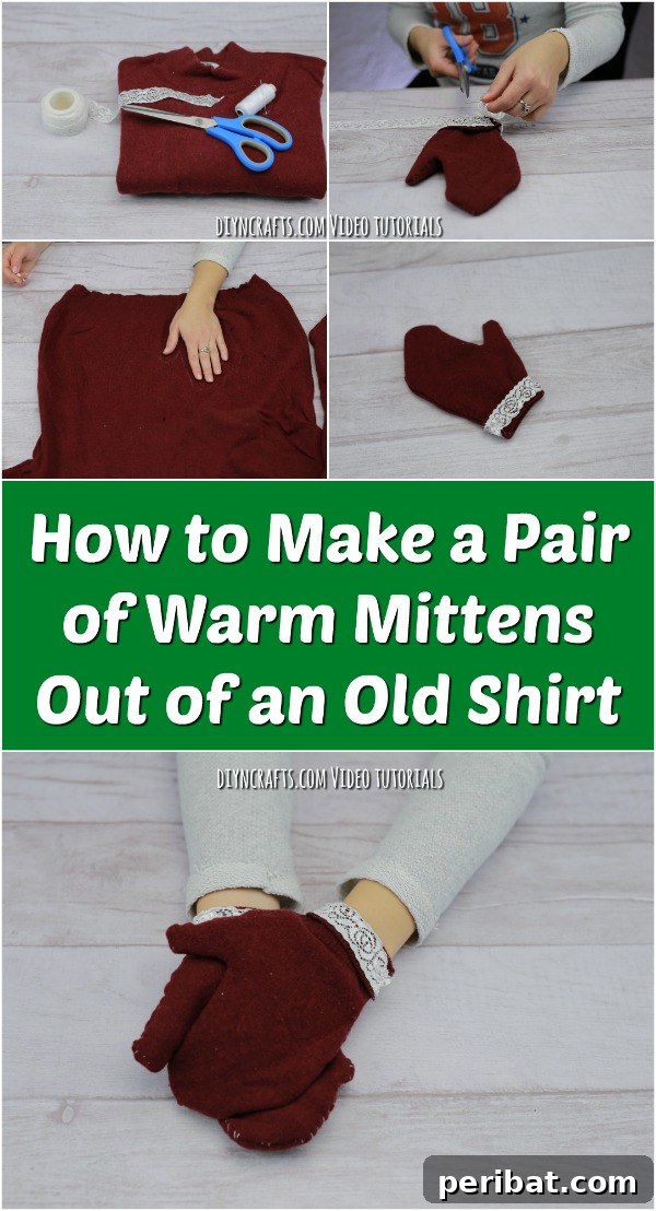 DIY Mittens from an Old Shirt