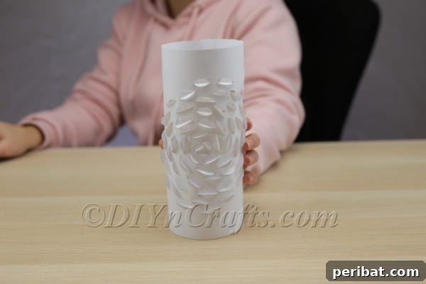 Handcraft a Luminous 3D Paper Lantern 8 Close-up of the intricate 3D paper petals
