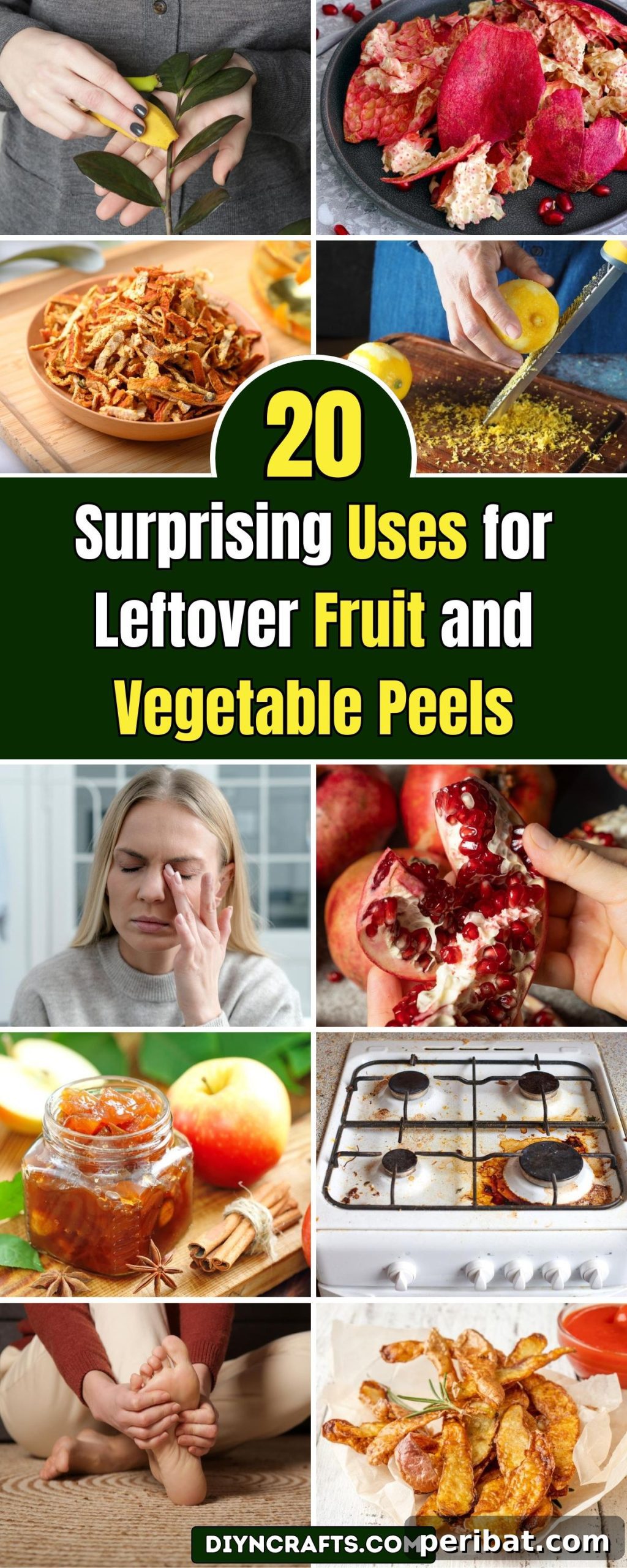 Beyond the Bin: 20 Brilliant Ways to Repurpose Fruit and Vegetable Peels 2 20 Surprising Uses for Leftover Fruit and Vegetable Peels pinterest image