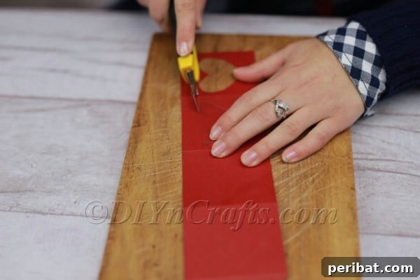 Cutting 'V' with a precision knife
