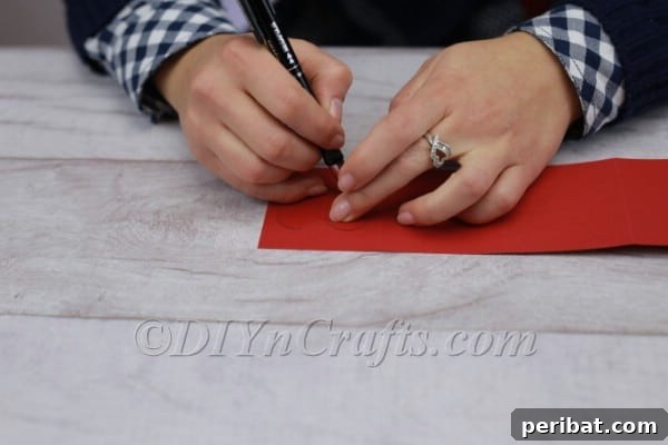 Drawing 'L' on a paper panel