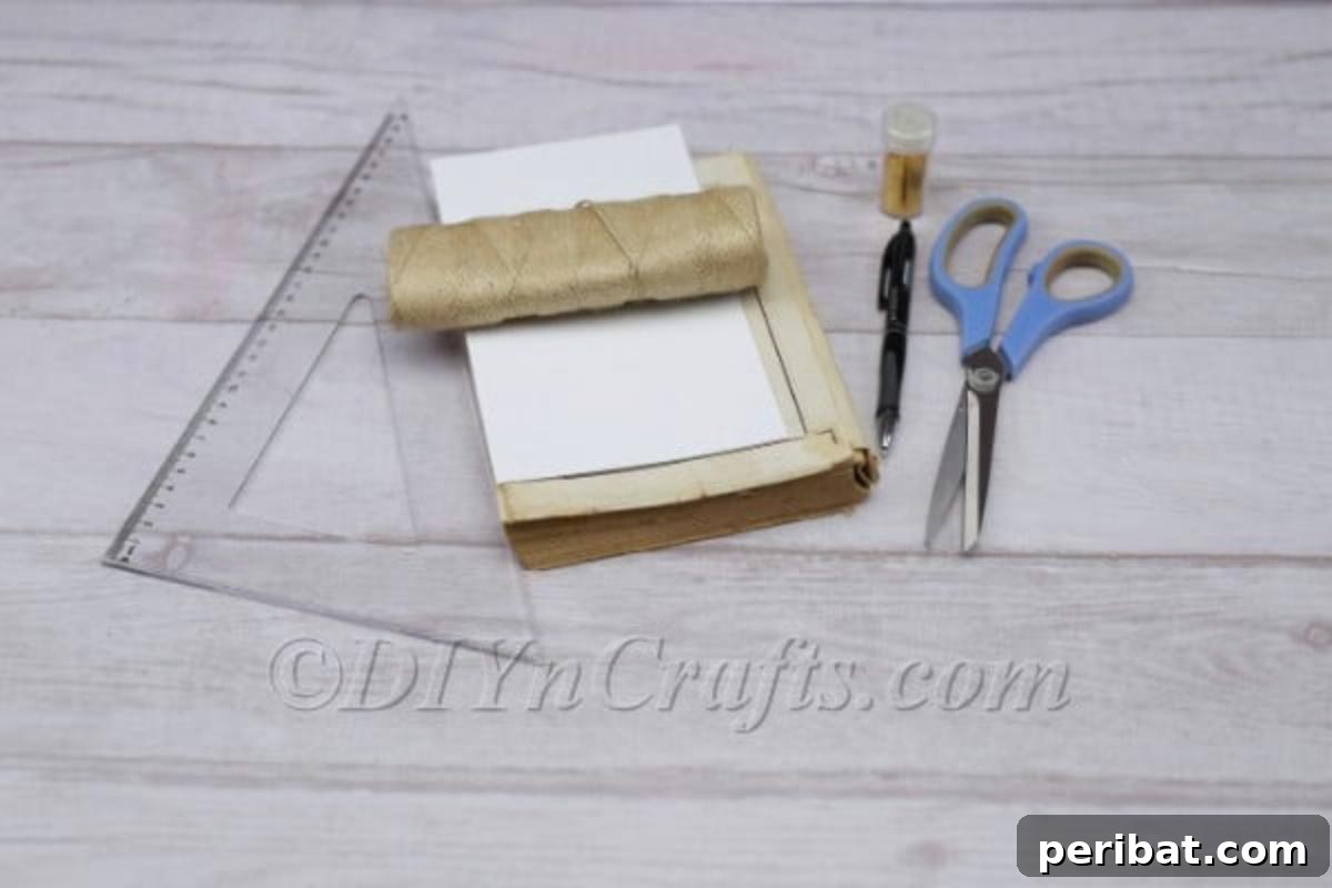 Essential materials for crafting your decorative paper flower.