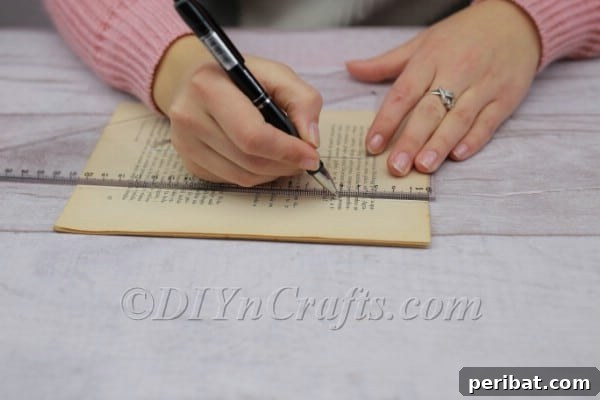 Drawing grid lines on book pages.