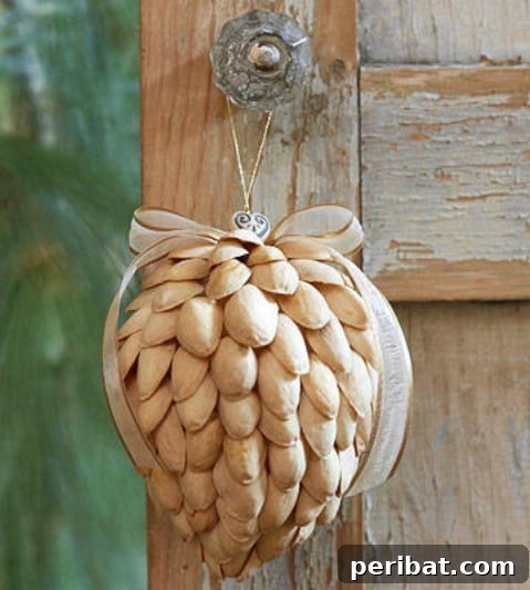 Beyond the Bin: 11 Creative Pistachio Shell Projects 4 Repurposed Pistachio Shell Christmas Ornaments
