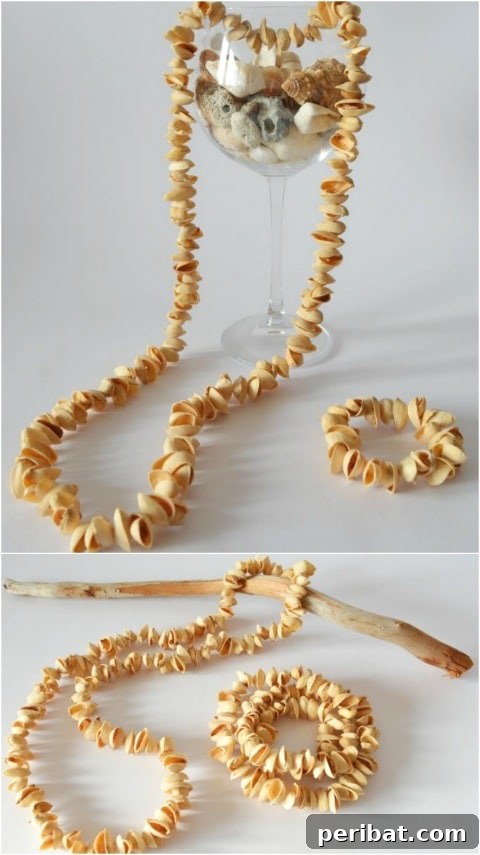 Beyond the Bin: 11 Creative Pistachio Shell Projects 6 Natural Pistachio Shell Necklace