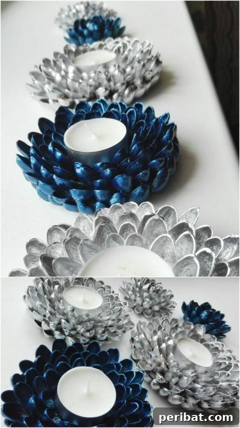 Beyond the Bin: 11 Creative Pistachio Shell Projects 7 Pistachio Shell Candle Holder