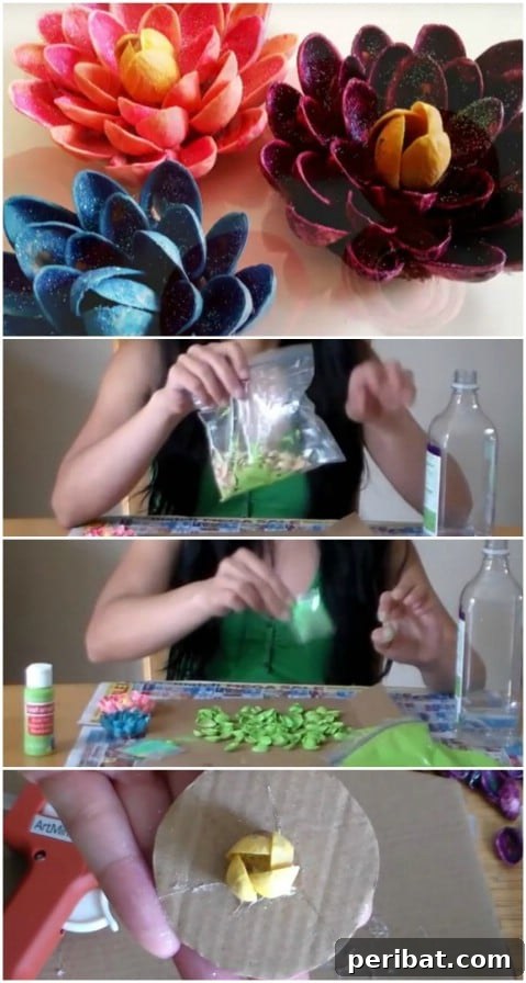 Beyond the Bin: 11 Creative Pistachio Shell Projects 10 DIY Pistachio Lotus Flowers