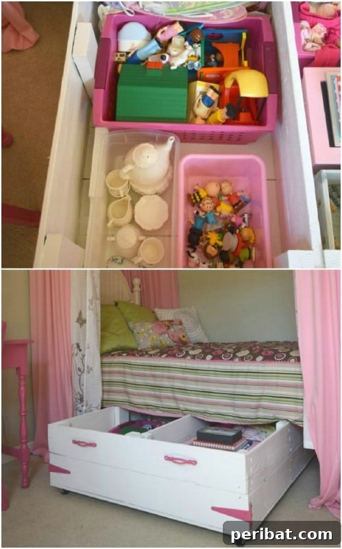 Smart & Simple DIY Stuffed Animal Storage for Children's Rooms 13 DIY Under Bed Stuffed Animal Storage on Wheels