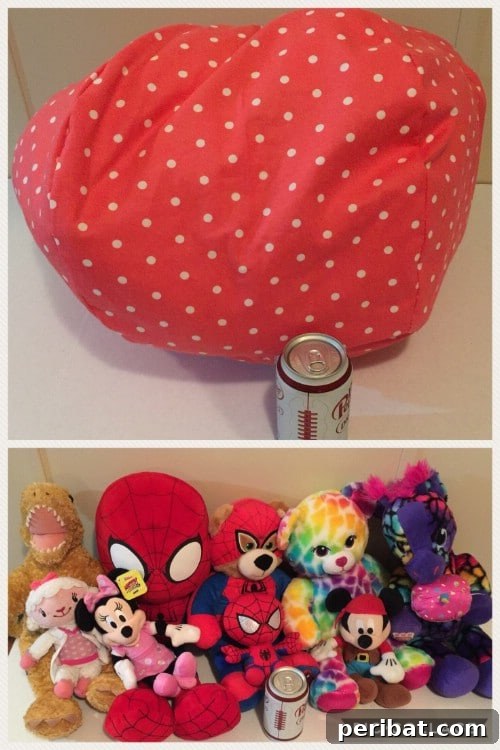 Smart & Simple DIY Stuffed Animal Storage for Children's Rooms 5 Stuffed Animal Bean Bag Chair