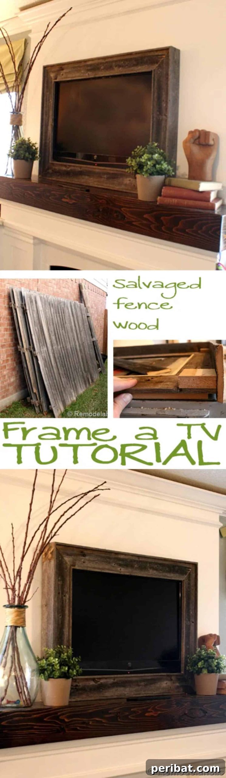 A Brilliant Way to Disguise Your Flat Screen TV - Frame It In Fencing